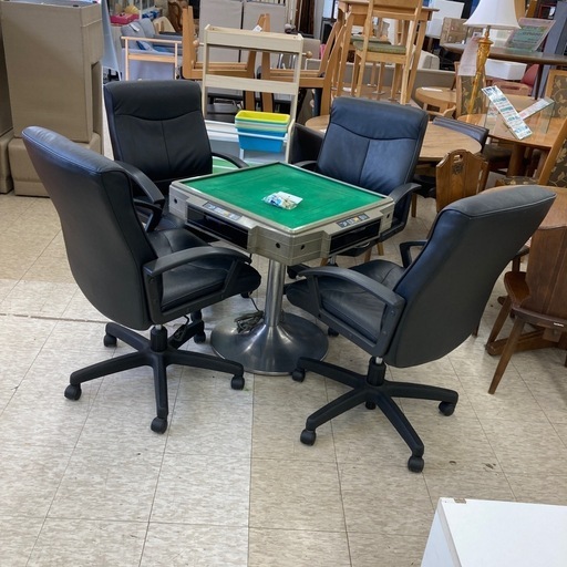 【ジャンク品】雀卓/椅子セット 一式 ※2400010508127