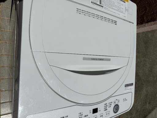 SHARP 洗濯機 5.5キロ 2024年6月購入 ES-GE5H
