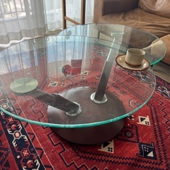 【特価】Ronald Schmitt（ロナルド・シュミット）／ガラステーブル／伸縮式の画像