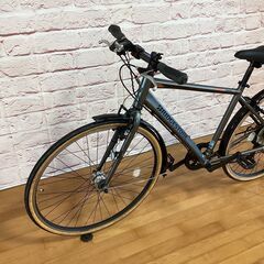 【大人用】整備済中古クロスバイク風シティ車 軽量アルミフレーム ブリヂストン 27型TB1 グレー色 <自転車のオオムラ 静岡店>の画像