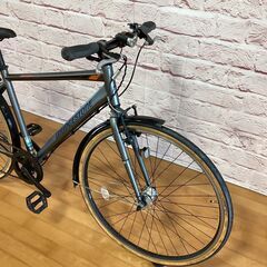 【大人用】整備済中古クロスバイク風シティ車 軽量アルミフレーム ブリヂストン 27型TB1 グレー色 <自転車のオオムラ 静岡店>の画像