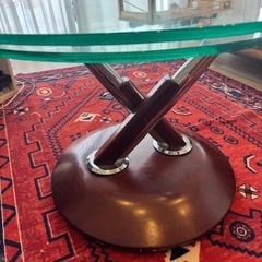 【特価】Ronald Schmitt（ロナルド・シュミット）／ガラステーブル／伸縮式の画像