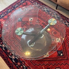 【特価】Ronald Schmitt（ロナルド・シュミット）／ガラステーブル／伸縮式の画像