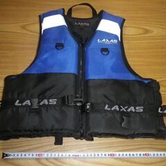 ライフジャケット LAXAS ブラック&ブルー フリーサイズ 救...