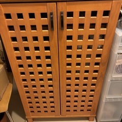 【お譲りします】木製シューズラック／靴箱 ナチュラルカラー（即日...