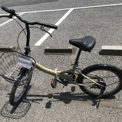 ★ジモティ割あり★  折り畳み自転車 20インチ ベージュ クリ...