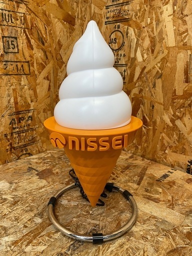 C(7216) 日世コーン ソフトクリーム 卓上用 電飾看板 ライト ソフトスタンド 100V 50/60Hz 店舗用 業務用 飲食店