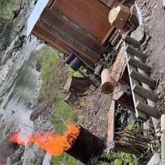 半田川　川沿いの土地　水浴び場　作り　竹小屋