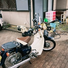 レッグシールドのカット　カブC90