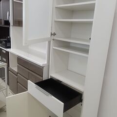 ★ジモティ割あり★ IKEA 食器棚 ホワイト H193×D41.5×W60 クリーニング済み HJ6449の画像
