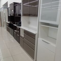 ★ジモティ割あり★ IKEA 食器棚 ホワイト H193×D41.5×W60 クリーニング済み HJ6449の画像