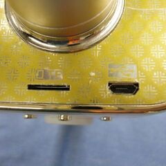 ワイヤレスマイク ゴールド Bluetooth搭載 カラオケマイク スピーカー ポータブル 西岡店の画像