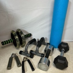 筋トレセット ダンベル 腹筋ローラー 握力 マット
