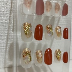 ジェルネイルシール➕ネイルチップの画像