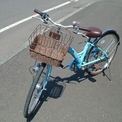 24インチ子供用自転車　水色　外装６段変速