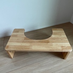 大川家具　手作り工房かくれんぼ　木製 トイレ用踏み台 ナチュラル...