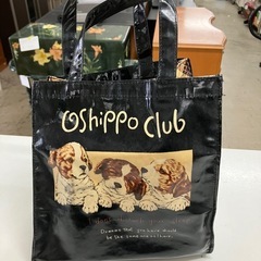 W2505-007 犬柄ミニトートバッグ 中古