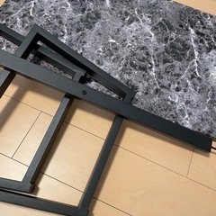 ローテーブル　大理石調柄の画像