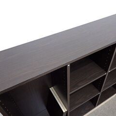 新札幌 / カラーボックス 収納棚 可動棚 収納家具 ダークブラウン 幅113.5×奥行29×高さ99.5cm / No.3321 ★の画像