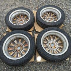タイヤ新品同様 バルブ交換、バランス調整済 MH21S ワゴンR RR 後期 純正 アルミホイール 4本 4.5J +50 PCD100 4穴 HIFLY HF201 165/55R14の画像
