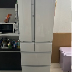【美品】三菱 ノンフロン冷凍冷蔵庫 MR-R46F-W1 6ドア冷蔵庫 462L 6ドア/観音開きタイプ 2020年製