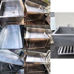 業務用2層シンク、作業台など、7000円から