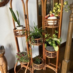 観葉植物スタンド(木製、折りたたみ可)