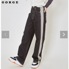 定価4990円GORGE今期商品サイド切り替えデニム300え