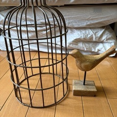 【ACTUS雑貨】鳥かごと鳥の画像