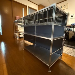 【差し上げます・非対面OK・最短の方優先】無印良品　ステンレスユニットシェルフ×2