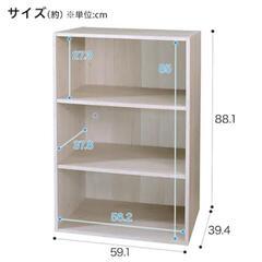 【無料】ニトリ カラーボックス Nクリック ワイド3段の画像