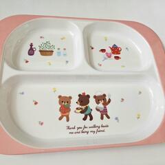 新品  子供用 キッズ 食器 プレート 3枚セット 動物  ピンク ブルー 女児 男児の画像