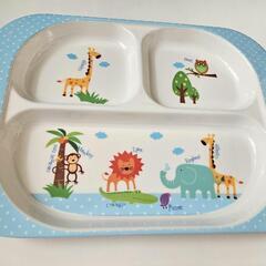 新品  子供用 キッズ 食器 プレート 3枚セット 動物  ピンク ブルー 女児 男児の画像