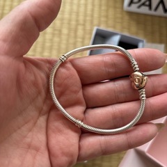 Pandora シルバーブロンズブレスレットの画像