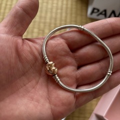 Pandora シルバーブロンズブレスレットの画像