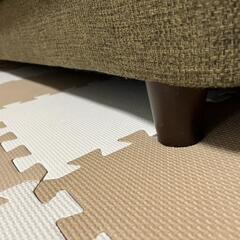 オリーブグリーン 2人掛けソファの画像