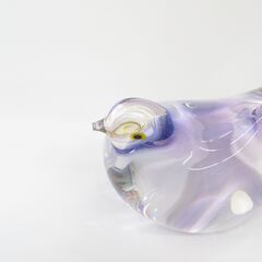 ■ガラス製　置物　鳥　ペア　クリスタル　2点セット　訳ありの画像