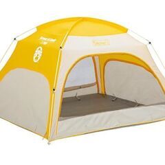 Coleman　テント　黄色　レジャー　GW、夏休みの画像
