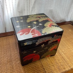 【新品未使用】三重箱　おせち重箱　おせち料理　昭和レトロの画像