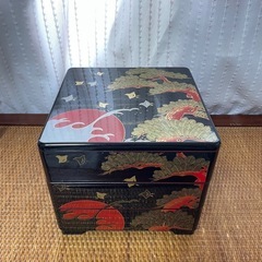 【新品未使用】三重箱　おせち重箱　おせち料理　昭和レトロの画像