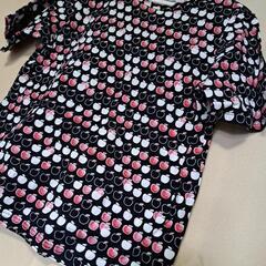SEMPRE 38 S-M 半袖Tシャツ リンゴプリント