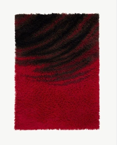 札幌市内引取・札幌市内配送可‼️ 山形緞通 NAMI – Red（M）　カーペット　絨毯　ラグ