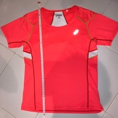 ２枚セット ASICS バックメッシュTシャツ M オレンジ/イエローの画像