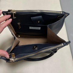 ハンドバッグ　ショルダーバッグ　ネイビーの画像