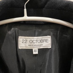 22october アンゴラ黒コートの画像