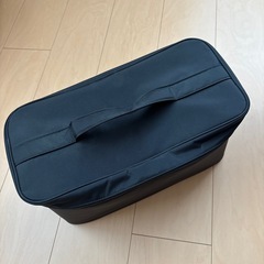 無印　ナイロン　メイク　ボックス　黒　ポーチの画像