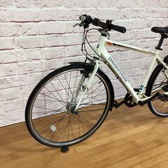  【大人用】整備済中古クロスバイク風シティ車 軽量アルミフレーム ブリヂストン 27型TB1 白色 <自転車のオオムラ 静岡店>の画像