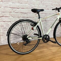  【大人用】整備済中古クロスバイク風シティ車 軽量アルミフレーム ブリヂストン 27型TB1 白色 <自転車のオオムラ 静岡店>の画像
