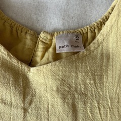 【1枚300円2枚500円】 petit main イエローワンピース　100cmの画像