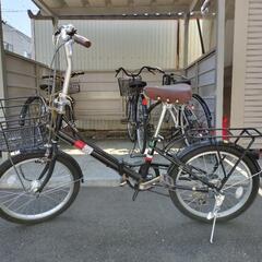 【美品】折りたたみ自転車　ブラック